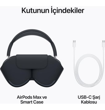 Apple AirPods Max MWW43TU/A Type-C 3 Mikrofonlu Bluetooth 5.0 Gürültü Önleyici Kablosuz Kulak Üstü Bluetooth Kulaklık Mavi