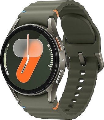 Samsung Galaxy Watch 7 Su Geçirmez 40 mm Silikon Kordon Yuvarlak Tansiyon Ölçen Unisex Akıllı Saat Haki