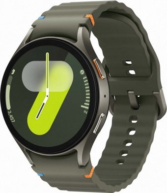 Samsung Galaxy Watch 7 Su Geçirmez 44 mm Silikon Kordon Yuvarlak Tansiyon Ölçen Unisex Akıllı Saat Haki