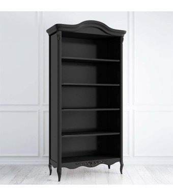 Belmino Mobilya Darien Country 5 Bölmeli 5 Raflı Ahşap 220x150x45 cm Siyah Kitaplık