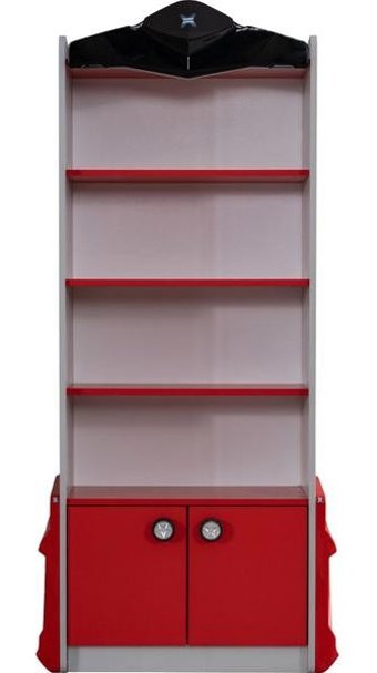 Musvenus Mobilya Sport 4 Bölmeli 4 Raflı Suntalam Kırmızı Kitaplık