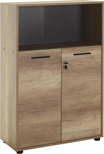 Adore Mobilya Newyork 3 Bölmeli 3 Raflı Ahşap 76x110x34 cm Kahverengi Kitaplık