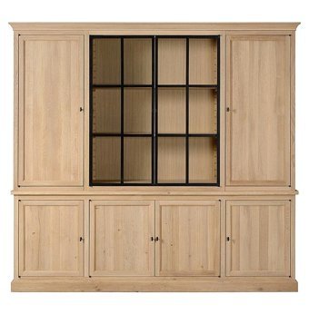 Belmino Mobilya Garo 9 Bölmeli 6 Raflı Ahşap 220x150x45 cm Tori Kitaplık