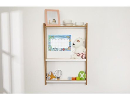 Minera Çok Amaçlı 2 Bölmeli 2 Raflı Suntalam 69x13 cm Beyaz-Kahverengi Kitaplık