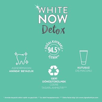 Signal White Now Detox Aktif Karbonlu Florürlü Diş Macunu 75 ml