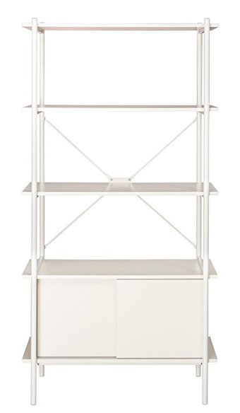 Adore Mobilya Retro 3 Bölmeli 3 Raflı Metal 80x163x40 cm Vizon Kitaplık