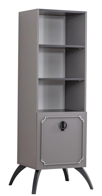 Setay Mobilya Stil 3 Bölmeli 3 Raflı Melamin 173x50x45 cm Gri Kitaplık