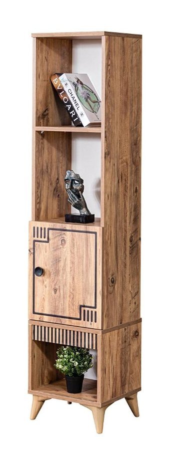 Setay Mobilya Atlantik 3 Bölmeli 3 Raflı Melamin 160x35x35 cm Kahverengi Kitaplık