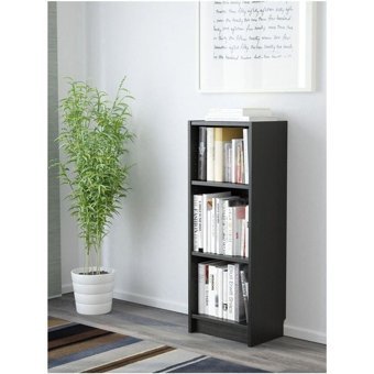 IKEA Bily 3 Bölmeli 3 Raflı Suntalam 40x28x106 cm Kahverengi-Meşe Kitaplık