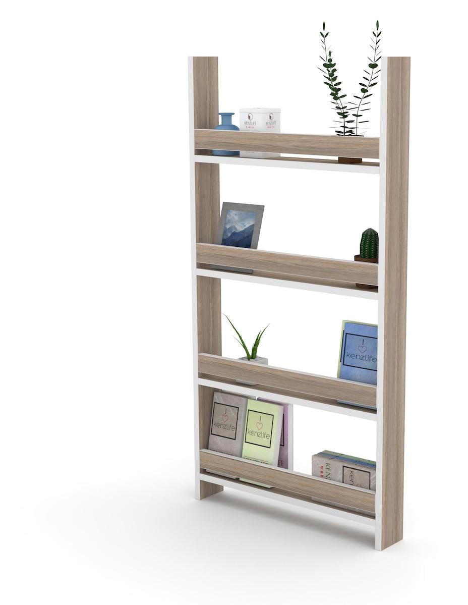Kenzlife Fermur 4 Bölmeli 4 Raflı Suntalam 120x60x10 cm Tori Kitaplık