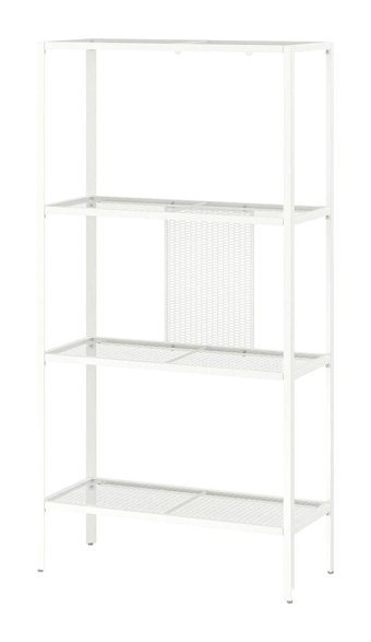 IKEA Baggebo 3 Bölmeli 3 Raflı Ahşap 60x25x116 cm Beyaz Kitaplık