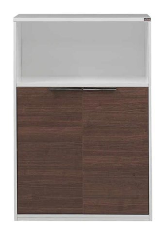Adore Mobilya Kapaklı 3 Bölmeli 3 Raflı Ahşap 76x76x34 cm Beyaz Kitaplık