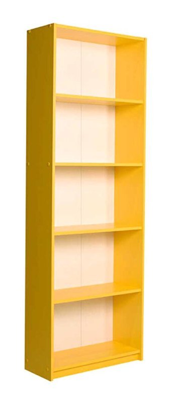 Adore Mobilya Max 5 Bölmeli 5 Raflı Ahşap 58x170x23 cm Sarı Kitaplık