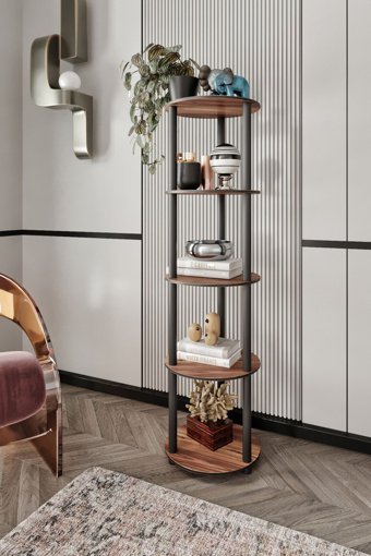 Olea Home Masivo 5 Bölmeli 5 Raflı Kahverengi Kitaplık