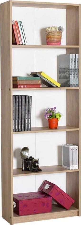 Adore Mobilya Max 5 Bölmeli 5 Raflı Suntalam 58x170x23 cm Ceviz-Tori Kitaplık
