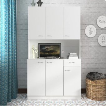 Aden Home Çok Amaçlı Tek Bölmeli Tek Raflı Ahşap 100x60 cm Beyaz Kitaplık