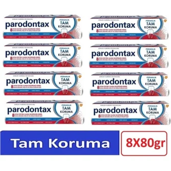 Parodontax Tam Koruma Naneli Florürlü Diş Macunu 8x80 ml