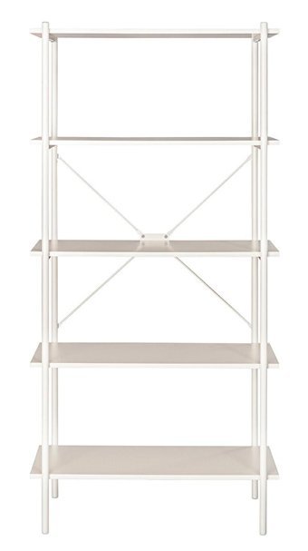 Adore Mobilya Retro 5 Bölmeli 5 Raflı Metal 80x163x40 cm Vizon Kitaplık