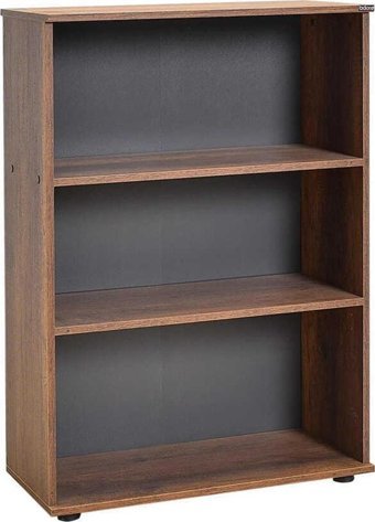 Adore Mobilya Rio 3 Bölmeli 3 Raflı Ahşap 72x109x34 cm Ceviz Kitaplık