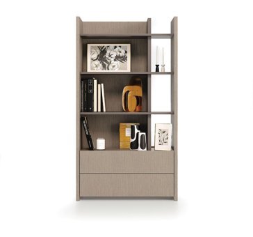 Enza Home Boston 5 Bölmeli 5 Raflı Suntalam 175x90x40 cm Antrasit Kitaplık