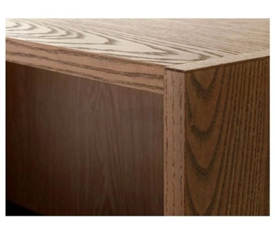 IKEA Venge 3 Bölmeli 3 Raflı Beyaz 106x40x28 cm Kahverengi Kitaplık