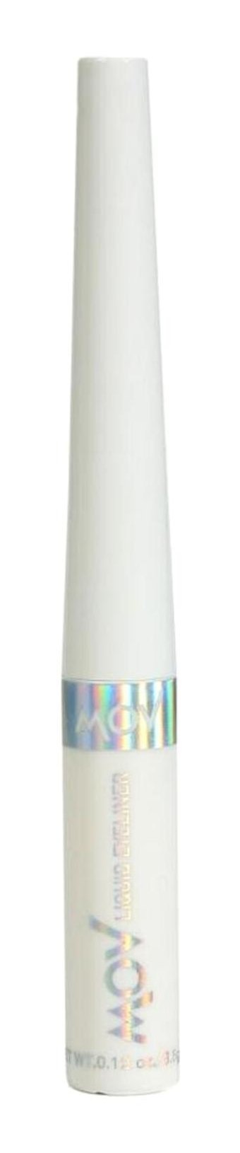 Mov Suya Dayanıklı Parlak Pastel Beyaz Kalıcı İnce Uçlu Fırça Likit Eyeliner