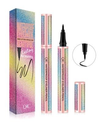 Liza Gold Suya Dayanıklı Simli Pastel Siyah Kalıcı İnce Uçlu Keçe Likit Eyeliner