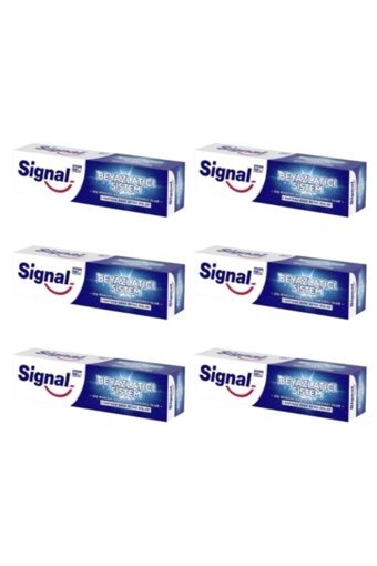 Signal Beyazlatıcı Sistem Naneli Florürlü Diş Macunu 6x50 ml
