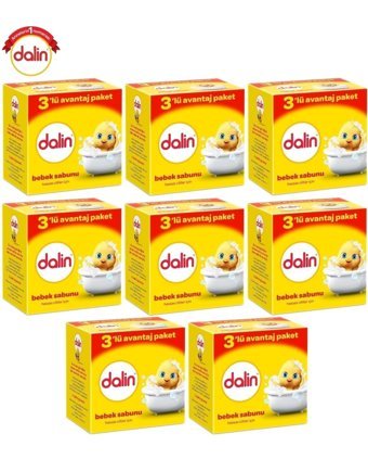 Dalin Bebek Sabunu 100Gr 24 Lü Set Hassas Ciltler İçin Kutu (8Pk*3)