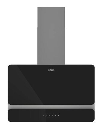 Uğur UAD 6022D 650 m³ 60 cm Cam Yüzey Duvar Tipi Davlumbaz Siyah