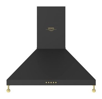 Vestel AD-6041 645 m³ 60 cm Cam Yüzey Duvar Tipi Davlumbaz Siyah