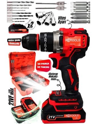 RETOOLS 10 MM KÖMÜRSÜZ DARBELİ MATKAP MAVİ