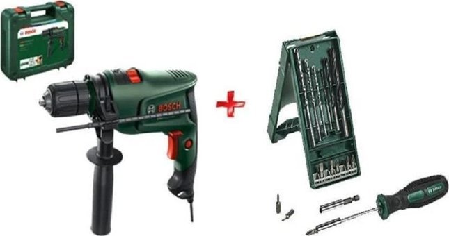 Bosch EasyImpact 600 Darbeli Matkap + Bosch X-Line 15+1 Matkap Vidalama Ucu Seti