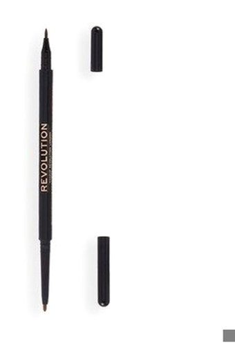 Revolution Felt & Kohl Çift Taraflı Suya Dayanıklı Mat Koyu Kahverengi Kalıcı İnce-Kalın Uçlu Keçe Kalem Eyeliner
