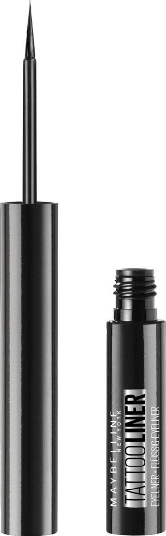 Maybelline New York Tattoo Liner 710 Suya Dayanıklı Mat Siyah Kalıcı İnce Uçlu Fırça Likit Eyeliner