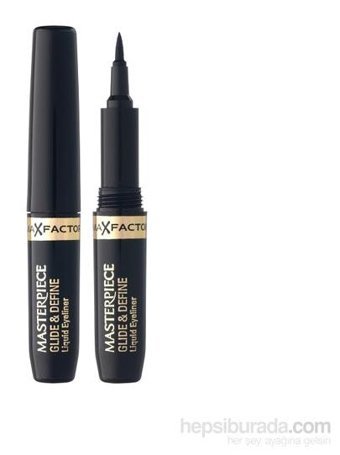 Max Factor Masterpiece Glide & Define Suya Dayanıklı Mat Siyah Kalıcı İnce Uçlu Keçe Likit Eyeliner