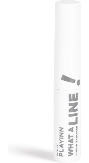 Inglot Playınn What A Lıne Suya Dayanıklı Mat Pastel Gri Kalıcı İnce Uçlu Fırça Likit Eyeliner