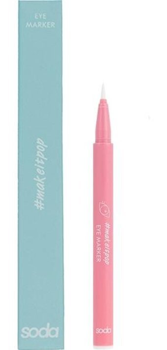 Soda Eye Marker 110 Suya Dayanıklı Mat Beyaz Kalıcı İnce Uçlu Keçe Kalem Eyeliner