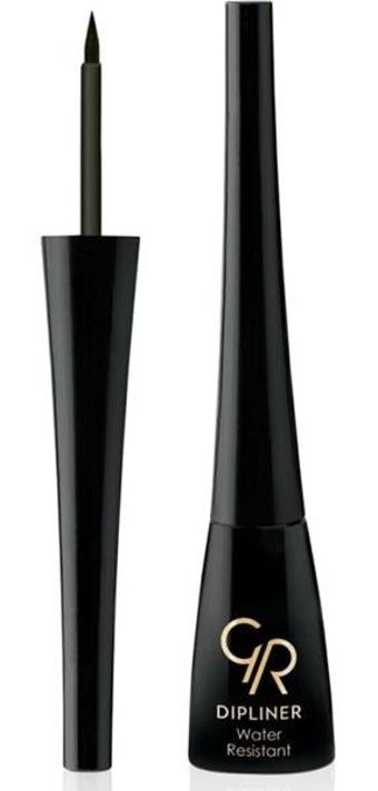 Golden Rose G Rose 48'Li Suya Dayanıklı Mat Siyah Kalıcı İnce Uçlu Fırça Likit Eyeliner