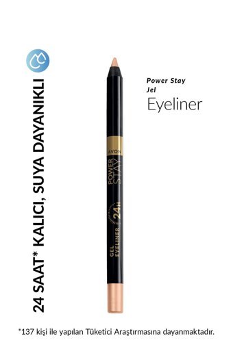 Avon Power Stay Suya Dayanıklı Pastel Pembe Kalıcı Kalın Uçlu Jel Eyeliner