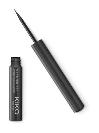 Kiko Milano Super Colour Waterproof Suya Dayanıklı Mat Siyah Kalıcı İnce Uçlu Fırça Likit Eyeliner