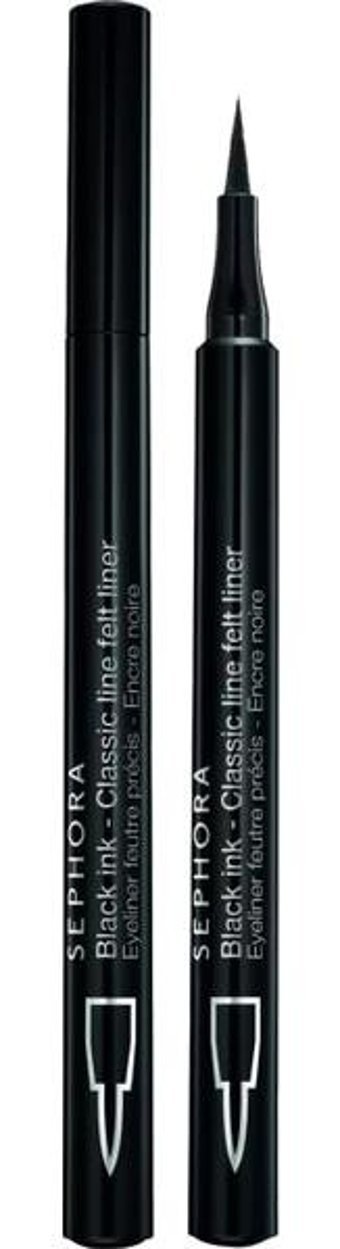 Sephora Black Ink Classic Suya Dayanıklı Mat Siyah Kalıcı İnce Uçlu Keçe Kalem Eyeliner