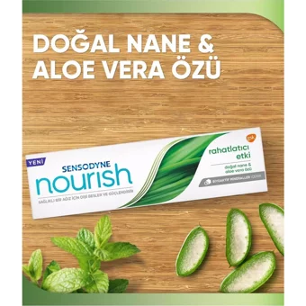 Sensodyne Nourish Rahatlatıcı Etki Naneli Florürlü Diş Macunu 75 ml