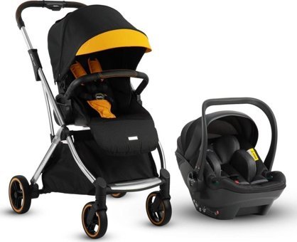 Kraft Kenya İ-size Çift Yönlü Katlanabilir Tek Elle Kapanan 360 Derece Dönen Tam Yatar Travel Sistem Bebek Arabası