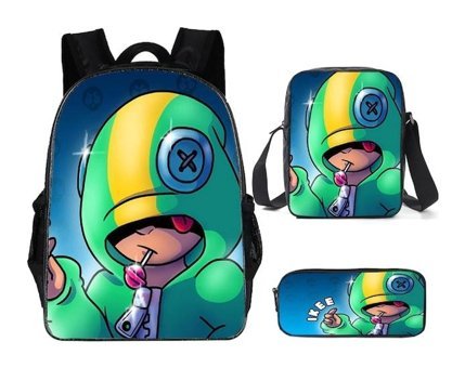 Sunnystore Wd0801p-02 Brawl Stars Su Geçirmez Çok Renkli Ortaokul Erkek Çocuk Sırt Çantası