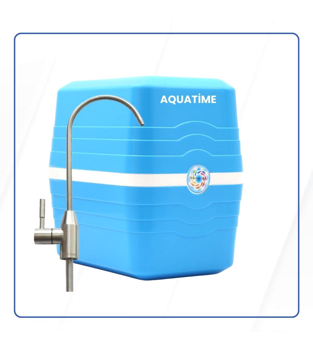 Aquatime 6 Filtreli Çift Membranlı 9 lt Kapalı Kasa Pompasız Tezgah Altı Su Arıtma Cihazı