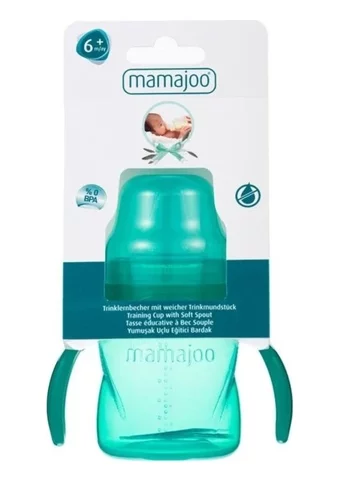 Mamajoo Yumuşak Uçlu Akıtmaz Kulplu 6 Ay+ 160 ml Alıştırma Bardağı Yeşil