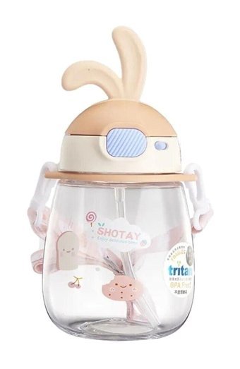 Shotay Pipetli Akıtmaz Kulpsuz 6 Ay+ 600 ml Alıştırma Bardağı Turuncu