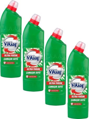 Viking Ultra Yoğun Ada Kokulu Banyo-Mutfak İçin Konsantre Jel Çamaşır Suyu 4x764 ml