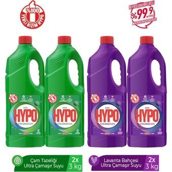 Hyper Hypo Ultra Çam Tazeliği ve Lavanta Bahçesi Banyo-Mutfak İçin Konsantre Jel Çamaşır Suyu 4x3 kg